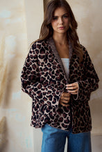 Load image into Gallery viewer, LovLov Open Front Sweater Knit Cardigan in Leopard Mocha ON ORDER