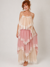 Load image into Gallery viewer, Lena Romantic Layered Maxi Dress in Pink Multi