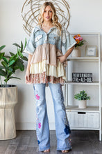 Load image into Gallery viewer, Oli & Hali Mix n Match Tiered Jacket in Light Denim Multi ON ORDER