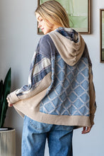 Load image into Gallery viewer, Oli & Hali Mix n Match Fabric Zip Up Jacket in Blue