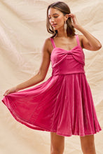 Load image into Gallery viewer, So Me Christmas Holiday Velvet Mini Dress in Pink