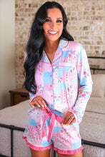 Load image into Gallery viewer, Jess Lea Pink Heirloom Patchwork Ruffle Pajama Set in Pink Heirloom