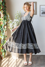 Load image into Gallery viewer, Oli & Hali Midi Dress with Frilled Details in Black