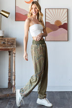 Load image into Gallery viewer, Oli & Hali Mineral Washed Star Detailed Joggers in Olive