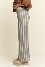 Load image into Gallery viewer, J.nna Vertical Striped Knit Pants in Blue Beige