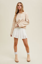 Load image into Gallery viewer, Wishlist Grid Pattern Knit Sweater in Taupe/White