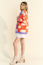 Load image into Gallery viewer, Davi & Dani Mixed Textured Open Front Cardigan in Orange