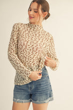 Load image into Gallery viewer, Jodifl Semi Sheer Textured Floral Top in Ivory