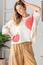 Load image into Gallery viewer, Oli & Hali 3D Flower Boxy Top in Cream