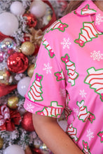 Load image into Gallery viewer, Jess Lea Bow Christmas Treat Ruffle Pajama Set in Pink