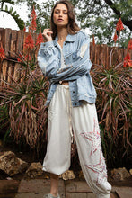 Load image into Gallery viewer, POL Patchwork Denim Jacket in Denim ON ORDER Shirts & Tops POL Clothing