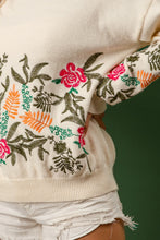 Load image into Gallery viewer, BiBi Embroidery Detailed Knit Sweater in Cream