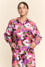 Load image into Gallery viewer, Davi & Dani Floral Print Button Down Top in Berry Pink