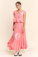 Load image into Gallery viewer, Davi & Dani Crinkled Knit Top Elastic Waist Maxi Skirt Set in Pink