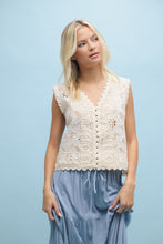 Load image into Gallery viewer, Wishlist Floral Lace Vest in Cream