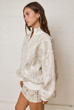 Load image into Gallery viewer, Papermoon Half Zip Neck Pullover Sweater in Camo (Top only)