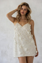 Load image into Gallery viewer, Storia Floral Sequin Embellished Slip Dress in Ivory Cream