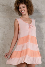 Load image into Gallery viewer, POL Contrasting Color Sleeves Top in Peach Shirts & Tops POL
