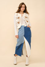 Load image into Gallery viewer, Blue B Western Embroidered Fur Vest in Off White