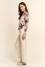 Load image into Gallery viewer, Davi & Dani Sheer Mesh Top in Cow Print