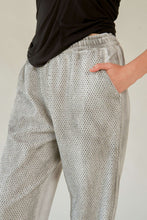Load image into Gallery viewer, Davi & Dani Mineral Washed Joggers with Rhinestones in Grey