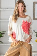 Load image into Gallery viewer, Oli & Hali 3D Flower Boxy Top in Cream