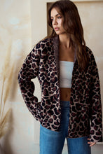 Load image into Gallery viewer, LovLov Open Front Sweater Knit Cardigan in Leopard Mocha ON ORDER