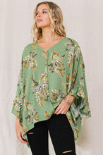 Load image into Gallery viewer, Oddi OVERSIZED Leaf Print Top in Sage ON ORDER