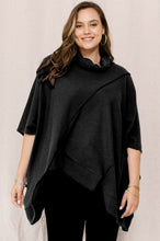 Load image into Gallery viewer, Oddi OVERSIZED Solid Color Brushed Waffle Knit Top in Black