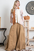 Load image into Gallery viewer, BlueVelvet Oversized Mixed Fabric Top in Mocha-Beige