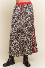 Load image into Gallery viewer, J.nna Leopard Print Satin Mini Skirt with Contrasting Stripes in Leopard