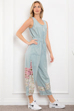 Load image into Gallery viewer, BlueVelvet Mixed Print Patchwork Romper in Dusty Sky