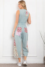 Load image into Gallery viewer, BlueVelvet Mixed Print Patchwork Romper in Dusty Sky