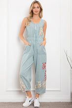 Load image into Gallery viewer, BlueVelvet Mixed Print Patchwork Romper in Dusty Sky