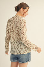 Load image into Gallery viewer, Jodifl Semi Sheer Textured Floral Top in Ivory