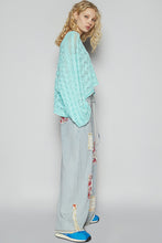 Load image into Gallery viewer, POL Pants with Multi Layered Patches in Striped Denim