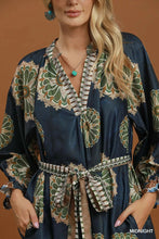 Load image into Gallery viewer, Umgee Abstract Print Belted Midi Dress in Midnight