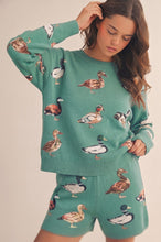 Load image into Gallery viewer, LovLov Fairhaven Pastoral Charm Duckling Knit Short Set in Light Sea Green