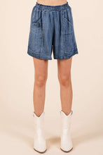 Load image into Gallery viewer, Mittoshop Chambray Shorts in Dark Denim FINAL SALE