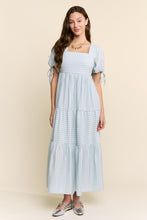Load image into Gallery viewer, J.nna Textured Striped Maxi Dress in Blue