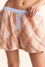 Load image into Gallery viewer, J.nna Plaid Pattern Balloon Shorts in Orange
