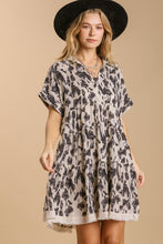 Load image into Gallery viewer, Umgee Animal Print Tiered Dress in Oatmeal Dresses Umgee