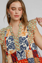 Load image into Gallery viewer, Umgee Scarf Print Midi Dress in Navy Mix