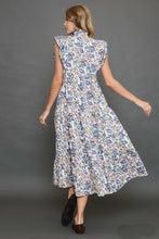 Load image into Gallery viewer, Umgee Floral Garden Print Tiered Maxi Dress in Off White Mix