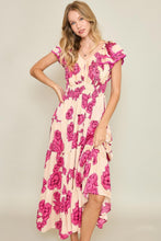 Load image into Gallery viewer, Umgee Floral Print Maxi Dress in Cream