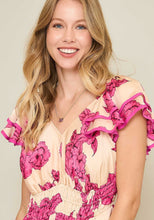 Load image into Gallery viewer, Umgee Floral Print Maxi Dress in Cream