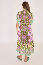 Load image into Gallery viewer, Umgee Boarder Print Midi Dress in Moss Mix