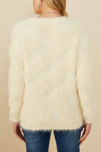 Load image into Gallery viewer, Hayden Solid Color Faux Fur Sweater in Ivory