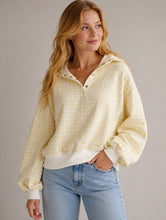 Load image into Gallery viewer, Papermoon PIPER Checkered Snap Collar Sweater in Yellow/White