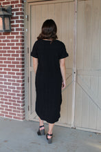 Load image into Gallery viewer, BiBi Textured Jacquard Knit Midi Dress in Black